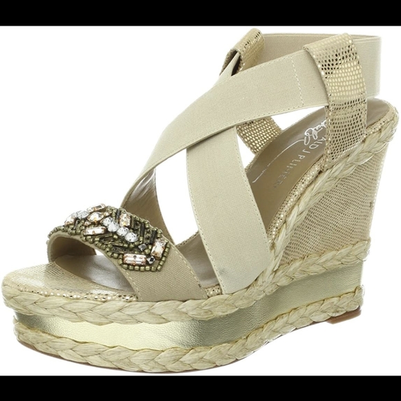 Donald Pliner Elastic Strap Wedges - Picture 1 of 8